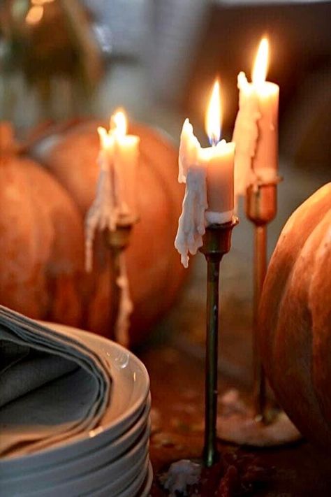 Cozy Candlelight, The Cask Of Amontillado, Faux Candles, Autumn Cottage, Led Tree, Candle Safety, Seasons Autumn, Vintage Candlesticks, Fall Mantel