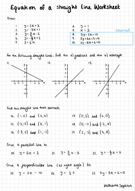 Maths questions on straight lines Liner Equations, Line Practice, Gcse Maths, Exam Notes, Maths Worksheets, Gcse Math, Grade 9, Studying Math, Math Worksheet