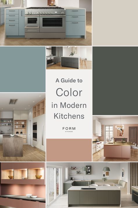 Discover how color transforms modern kitchen design, with tips on using everything from warm neutrals to vibrant pinks for a fresh, contemporary look. Modern Kitchen Color Ideas, Colour Palette Kitchen, Kitchen Color Ideas, Modern Kitchen Colours, Pink Kitchen, Kitchen Color, Modern Kitchens, Kitchen Colors, Design Color