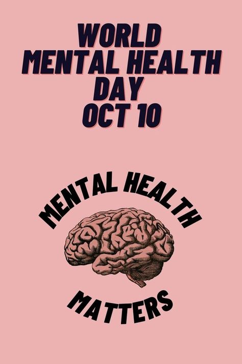 October 10 is World Mental Health Day . Why not celebrate with some self-care.  Follow us @lb1221  or visit us @ https://lmaspirations.com/world-mental-health-day-oct-10/ World Mental Day 10 October, Psychology Symbol, World Mental Health Day, 10 October, Occupational Health, Mental Health Day, Health Day, Mental Health Support, October 10