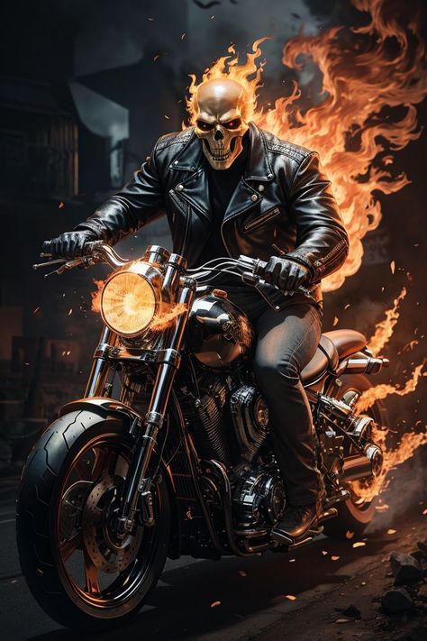 Rider Tattoo, Photo To Cartoon Photoshop, Ghost Rider Tattoo, Phoenix Bird Art, Ghost Rider Pictures, Ghost Rider Wallpaper, Helloween Wallpaper, Vintage Motorcycle Posters, Dark Background Wallpaper