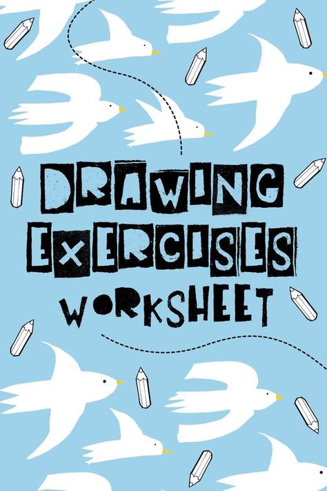 18 Drawing Exercises Worksheets - Free PDF at worksheeto.com Worksheet Design Ideas, How To Draw Worksheets, Art Worksheets Printables Middle School, Texture Worksheet, Drawing Practice Exercises, Worksheet Design, Drawing Worksheet, Drawing Texture, Art Handouts