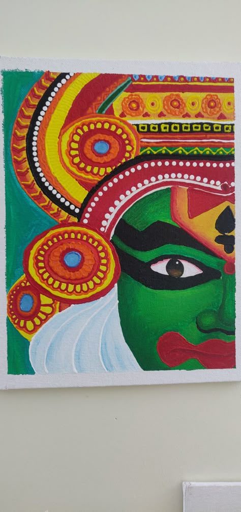 Indian Folk Art Easy, Indian Folk Art Painting Easy, Traditional Paintings Indian Folk Art, Kalamkari Painting Easy, Indian Folk Art Painting, Kalamkari Art, Cool Easy Drawings, Easy Mandala, Indian Arts