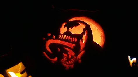 Venom Jack O Lantern, Venom Pumpkin Carving, Venom Pumpkin, Pumpkin Carvings, Carving Ideas, Marvel Memes, Jack O, Venom, Jack O Lantern