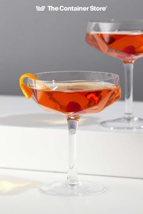 Instead of conventional curves, these cocktail coupes resemble a brilliant gemstone. Crafted of lead-free crystal, they have a light-refracting geo shape and a smooth rounded edge for sipping. Each is sized for a classic Last Word or martini, and perfect for new riffs on traditional drinks. From Viski, a favorite of Instagram mixologists, these coupes could be the highlight of your home bar. Crystal Cocktail Glasses, Happy Hour Cocktails, Drinking Glass Sets, Cocktail Glassware, Bespoke Post, Bar Styling, Glassware Collection, Crystal Design, Cocktail Glasses