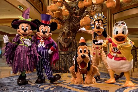 PHOTO: The Sanderson Sisters are Coming to Disney Cruise Line in an Unexpected Way! Cruise Halloween Costume, Disney Halloween Characters, Halloween On The High Seas, Disney Halloween Cruise, Disney Dream Cruise, Pumpkin Tree, Circus Characters, Halloween Characters, Dream Cruise