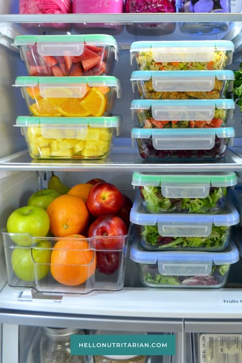 Refrigerator Organization Glass Storage Containers Plastic Bins by Hello Nutriarian Home Edit Marie Kondo Plant Based Lifestyle Marie Kondo Fridge, Food Storage Refrigerator, Storage Containers For Fridge, Fruit Refrigerator Storage, Food Storage Containers Refrigerator, Fridge Set Up, Home Storage Organization, Refrigerator Food Storage, Fruit Organization In Fridge