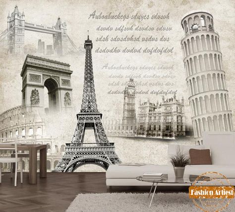 Custom vintage europe poster wallpaper mural Paris Arch of Triumph Paris Eiffel tv sofa bedroom living room cafe bar restaurant Europe Poster, Tv Sofa, Cheap Wallpaper, Paris Bedroom, Romantic Paris, Paris Wallpaper, Poster Wallpaper, Bedroom Wallpaper, Custom Murals