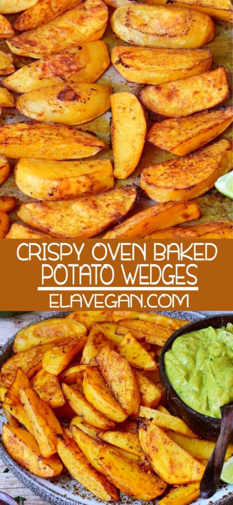 Wedge Fries Baked, Wedge Fries Oven, Simple Oven Recipes, Simple Potato Recipe, Potato Wedges In Oven, Momos Chicken, Crispy Potatoes In Oven, Oven Fries Recipe, Oven Wedges