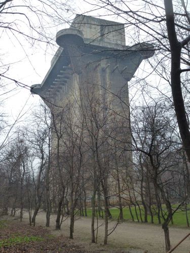 Flak tower, Augarten, Vienna. Part of the air defence system. There were six flak towers like this in Vienna, and they are still standing. Flak Tower, Military Photography, Brutalism Architecture, Industrial Photography, Brutalist Architecture, Modern History, Still Standing, Abandoned Buildings, Brutalism