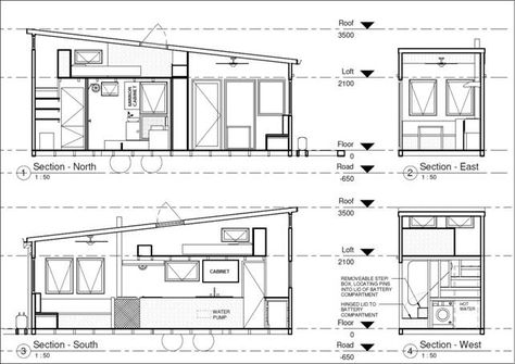 Tiny House Dimensions, Tiny House On Wheels Plans, Tiny House Boat, Trailer Houses, Tiny House Plans Free, House Plan With Loft, Plan Floor, Loft Plan, Tiny House Loft