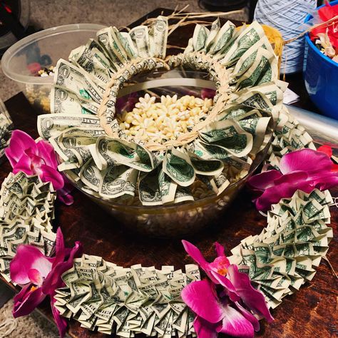 Made by Auntie Mel Diy Leis, Graduations Ideas, Lei Graduation, Lei Ideas, Coconut Bra, Tahitian Costumes, Ti Leaf, Make Your Own Costume, Candy Lei