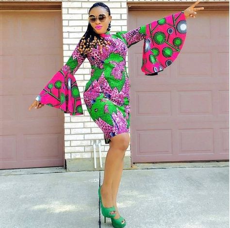 Ankara bright short pencil gown Short Pencil Gown Styles, Pencil Gown Styles, Short Pencil Dress, Pencil Gown, Ankara Short, Style Inspiration Classy, Sunday Church, Church Fashion, African Print Dress Designs