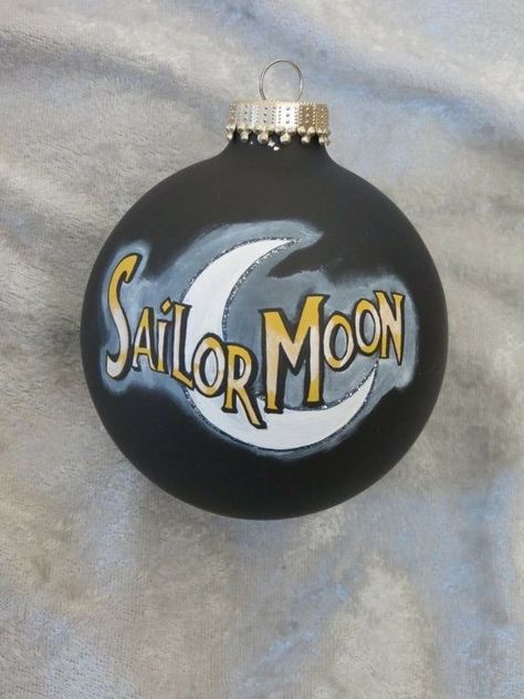 Dragonball Christmas, Anime Ornaments, Funky Crafts, Sailor Moon Hair, Sailor Moon Crafts, Geeky Christmas, Moon Ornament, Ornaments Ideas, Moon Hair