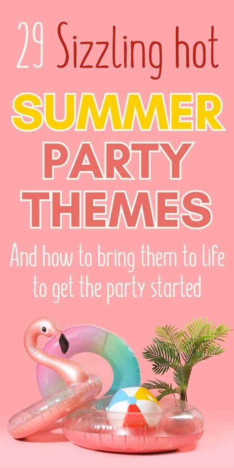 29 summer party themes that will ensure your party sizzles #water #kidsactivities #summerfun #games. Go for more info 👉https://whispers-in-the-wind.com/top-pool-games-for-kids-fun-and-exciting-water-activities/?kids263 Summer Pool Party Ideas For Teens, Adult Pool Party Themes, Summer Theme Party Ideas For Adults, Theme Night Ideas For Adults, Summer Party Themes For Adults, Pool Party Themes For Adults, Fun Themed Parties For Adults, Pool Games For Kids, Adult Summer Party