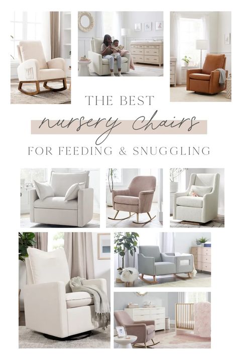 Best Nursing Chairs for baby's nursery, the best chairs for feeding baby, rocking, and snuggling with baby. Nursing Chair Station, Pottery Barn Nursery Chair, Pottery Barn Nursery, Breastfeeding Chair, Nursing Chairs, Best Nursing Chair, Nursery Recliner, Nursery Rocking Chair, Best Chairs