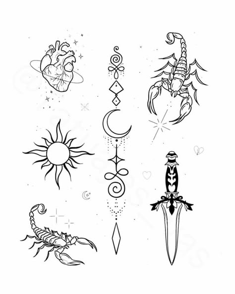 Cute Medium Sized Tattoos, Tattoos Medium Sized, Tiny Flash Tattoo, Scorpion Drawing, Medium Size Tattoos, Butterfly Tattoos On Arm, Dna Tattoo, Western Tattoos, Sharpie Tattoos