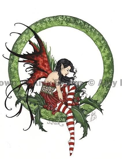 Christmas fairy Amy Brown Art, Amy Brown Fairies, Brown Fairy, Brown Artwork, Faery Art, Fairy Tattoo Designs, Fairy Drawings, Amy Brown, Pixies Fairies