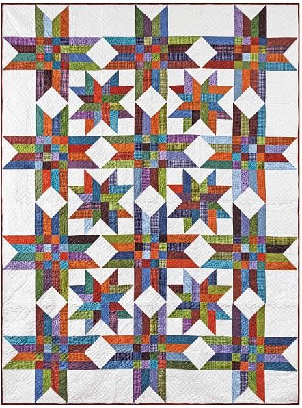 2024 Scott Flanagan-Falling Stars Falling Stars Quilt Pattern, Woolies Flannel Quilt Patterns, Flannel Quilt Patterns, Quilts Designs, Stars Quilt Pattern, Quilting Digest, Fall Quilt, Quilt Tips, Paper Crafts Magazine