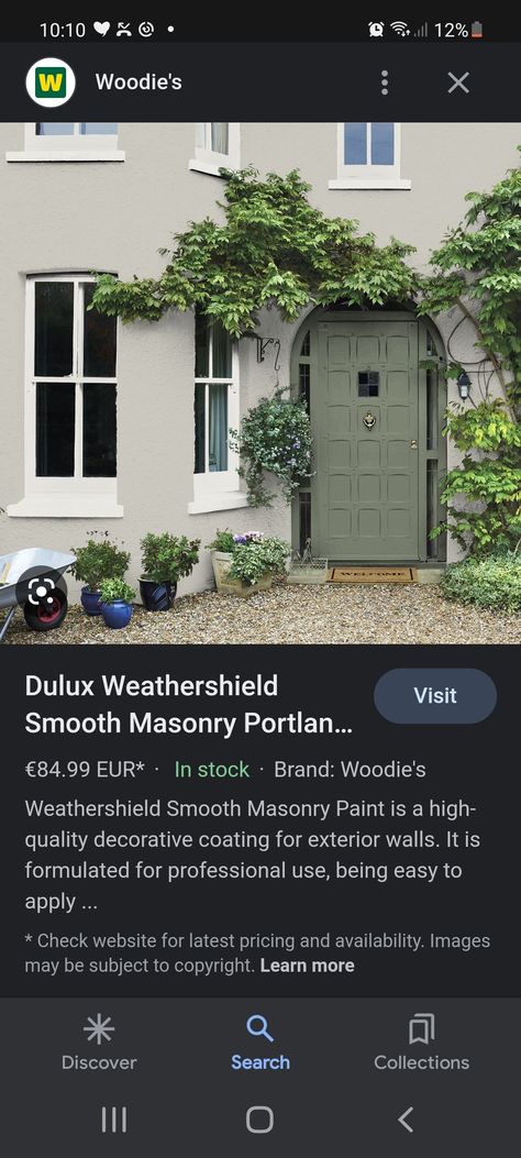 Dulux Weathershield Exterior Colours, Cream House Exterior Color Combos, Cream House Exterior, Masonry Paint Colours, Exterior Masonry Paint, Dulux Weathershield, Outside Paint, House Colours, Masonry Paint