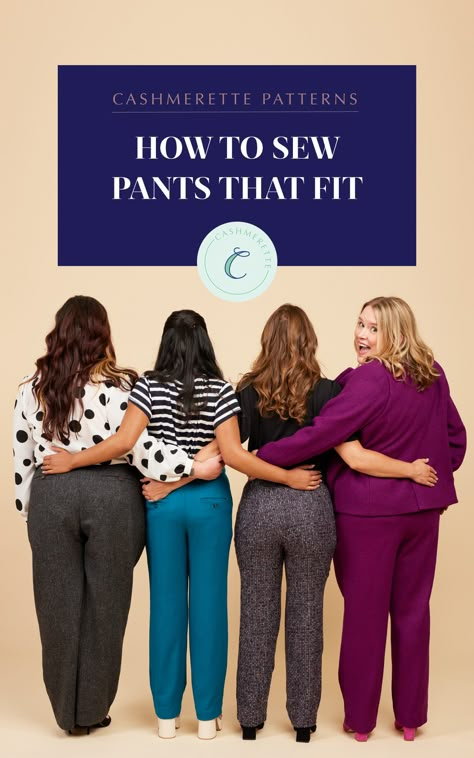 Women’s Pants Sewing Pattern, Sewing Alterations Pants, Quilted Pants Pattern, Trouser Patterns For Women, Womens Pants Pattern, How To Sew Pants, Trouser Fits, Women Trousers Pattern, Sew Pants