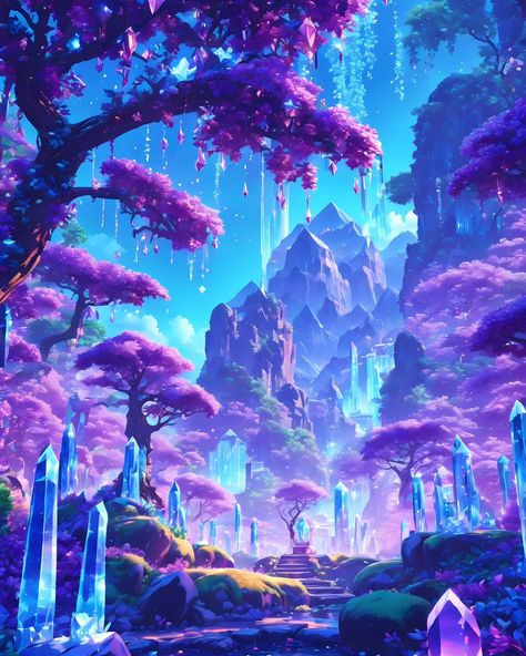 Mr.storytllr->Precious jungle ----------------💎------------------------- Fantasy Landmarks, Dnd Landscape, Western Esotericism, Sleep Magic, July Aesthetic, Fantasy Locations, Mountains Painting, Fantasy Land, Magic World