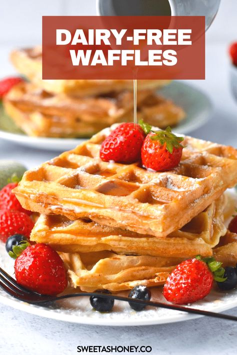 Dairy Free Waffles, Comforting Breakfast, Eat Good Feel Good, Crispy Waffle, Gluten Free Waffles, Belgian Waffle Maker, Homemade Waffles, Vegan Gluten Free Recipes, Dairy Free Milk