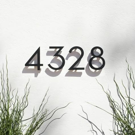 Rustic House Numbers, Traditional House Numbers, Floating House Numbers, Contemporary House Numbers, German Schmear, Modern House Numbers, House Letters, Modern House Number, Address Plaques