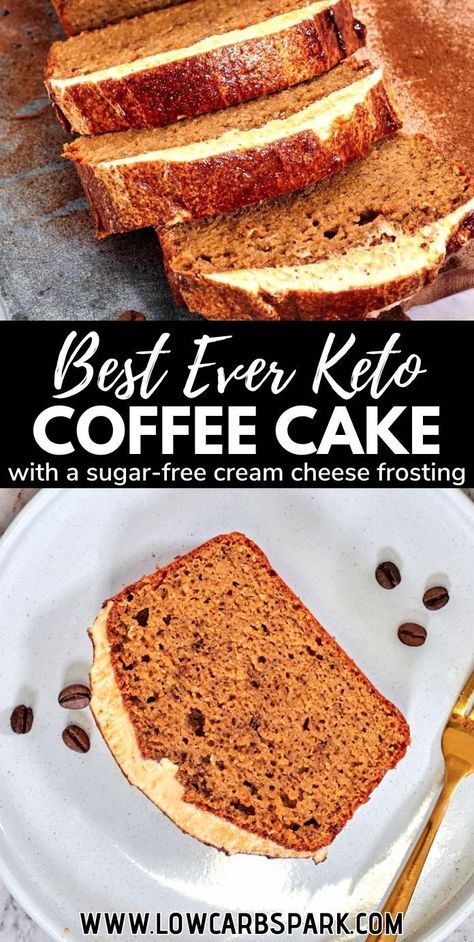 Coffee Cake Bread, Best Keto Coffee, Keto Coffee Cake, Paleo Coffee Cake, Cinnamon Coffee Cake, Dairy Free Cake, Baking With Almond Flour, Low Carb Cake, Quick Treats