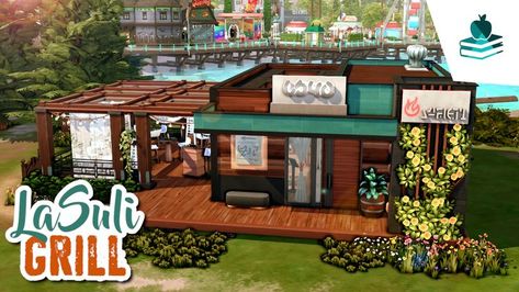 Sims 4 Save File, Sims 4 High School, Sims 4 Restaurant, Custom Menu, Small Restaurant, Sims 4 House Design, Save File, High School Years, Modern Restaurant