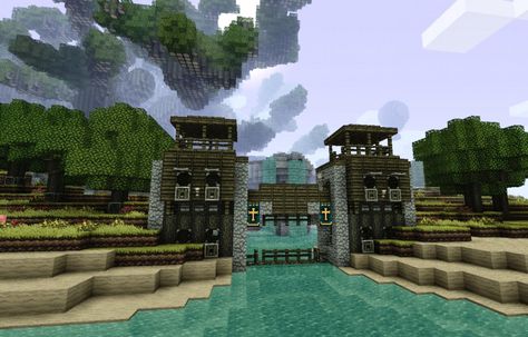 Minecraft Gatehouse, Minecraft Civilization, Fantasy Builds, Minecraft Jokes, Mind Craft, Minecraft Town, Minecraft Structures, Building Map, Minecraft Castle