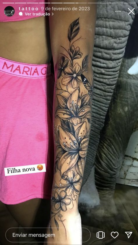 Inked By Naj, Tattoos For Christian Women, Cute Baddie Tattoos, Matching Bff Tattoos, Girl Shoulder Tattoos, Quarter Sleeve Tattoos, Cute Thigh Tattoos, Arm Sleeve Tattoos For Women, Feminine Tattoo Sleeves