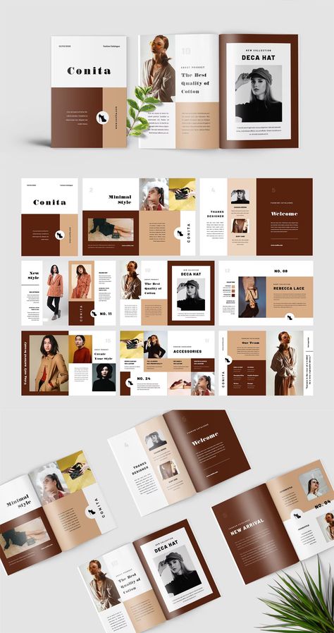 Fashion Lookbook Magazine Template InDesign. 20 Pages. Magazine Promotion Design, Magazine Typography Layout, Fashion Magazine Layout Design Creative, Indesign Tricks, Fashion Magazine Layout Design, Magazine Design Layout, Guidebook Design, Lookbook Magazine, Diary Aesthetic