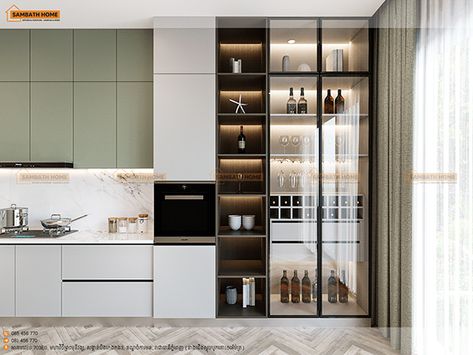 MODERN KITCHEN DESIGN on Behance Tall Crockery Unit, Kitchen Design Behance, Tall Units In Kitchen, Dry Kitchen Design, Modern Pantry Design, Kitchen Crockery Unit Design, Kitchen Luxury Modern, Kitchen Tall Units, Pantry Unit