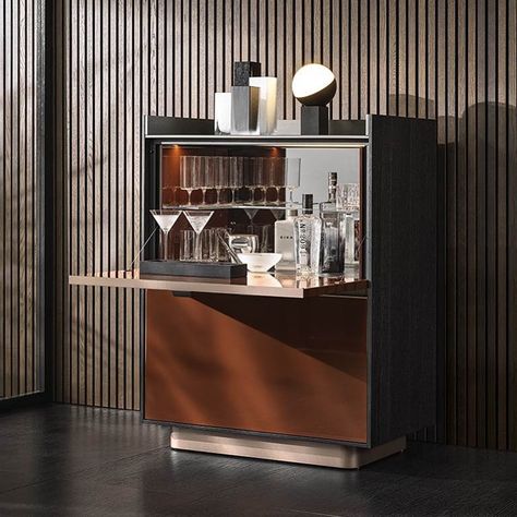 Minotti Cape Town on Instagram: “Minotti 2020 Collection  Explore the 2020 Collection @ www.limeline.co.za   #minotti2020collection #minotti #madeinitaly #companyshowroom…” Bar Cabinet Design, Bandeja Bar, Home Bar Cabinet, Bar In Casa, Home Bar Design, Luxury Bar, Small Bar, Sideboard Bar, Home Bar Designs