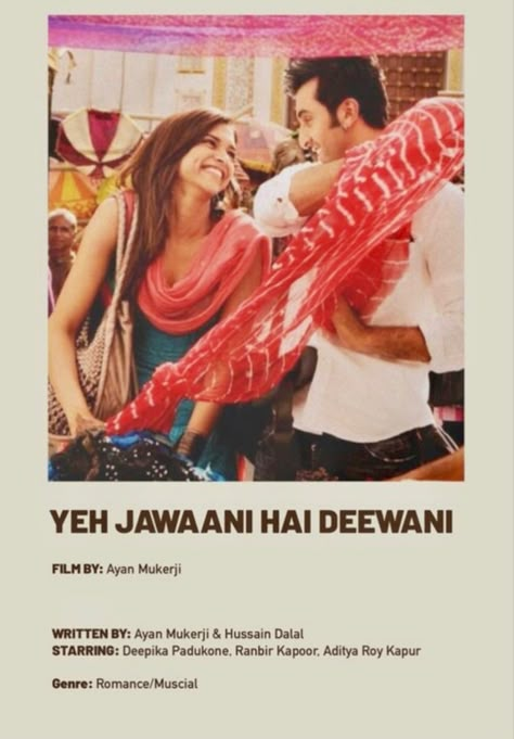 Bollywood Classic Movies, Yjhd Poster, Bollywood Movie Aesthetic, Bollywood Film Posters, Bollywood Movie Posters, Indian Movies Bollywood, Movie Polaroids, Bollywood Poster, Bollywood Wallpaper