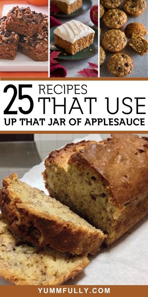 Got a jar of applesauce that has been sitting far too long in your pantry? Turn it into delightful creations with these Applesauce Recipes, where its sweet and tangy goodness Unsweetened Applesauce Recipe Baking, Applesauce Raisin Bread, Applesauce Recipes Baking, Recipes Using Applesauce, Recipes With Applesauce, Recipe Using Applesauce, Applesauce Recipes, Baking With Applesauce, Canned Applesauce