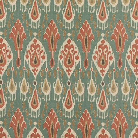 Ikat Bokhara - Teal | Kravet Patterns Interior Design, Green Home Decor Ideas, Refined Boho, Tree Hollow, Ikat Pattern Fabric, Oak Chairs, Rose Prints, Gp&j Baker, Teal Fabric