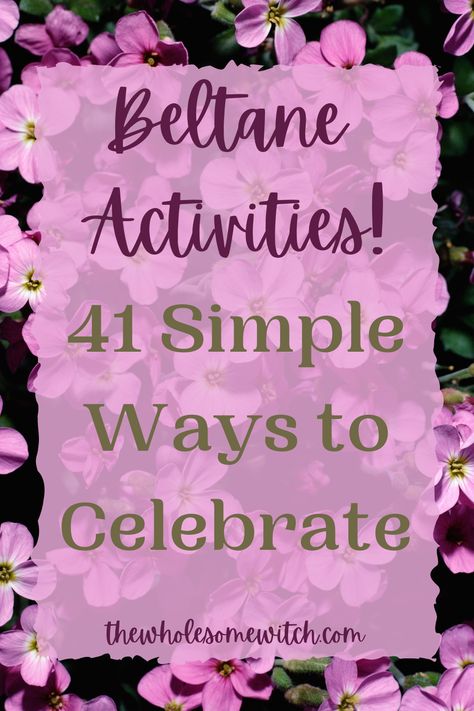 Beltane is upon us! Click through for 41 Simple 7 Satisfying Beltane activity ideas to help you celebrate this special turn of the wheel. #mayday #beltane #turnofhteeheel #paganwitch Witches Holidays, Beltane Celebration, Beltane Aesthetic, Wholesome Witch, Celebrate Beltane, Witches Grimoire, Pagan Sabbats, Christian Witch, Honey Lemonade