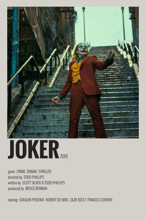 Joker Minimalist Poster, Joker Minimalist, Joker Movie Poster, Minimalistic Polaroid Poster, Frances Conroy, Todd Phillips, Joker Film, Joker 2, Joker Movie