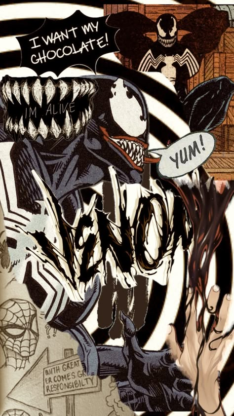 #wallpaper #movies #marvel #venom Nerdy Wallpaper, Venom Pictures, Venom Comic, Comic Book Wallpaper, Wallpaper Movies, Venom Wallpaper, Marvel Iphone Wallpaper, Spiderman Venom, Venom Movie