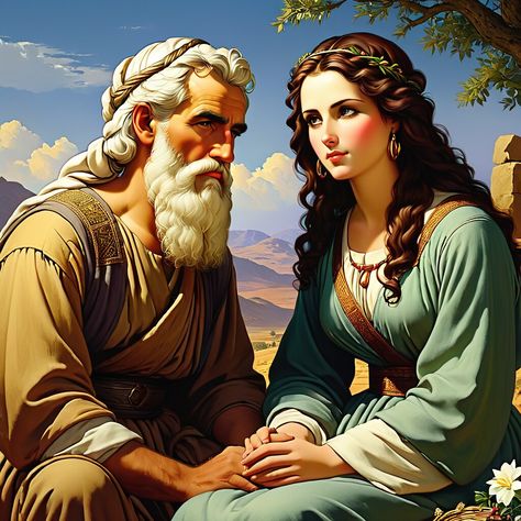 And Abraham and Sarah were old and well stricken in age; and it ceased to be with Sarah after the manner of women. Therefore Sarah laughed within hers... -  #Baby #laughs #Promise #Sarah Biblical Clothing, Abraham And Sarah, Book Of Genesis, Biblical Art, Bible Scripture, Hyperrealism, Unique Image, Video Image, Bible Scriptures