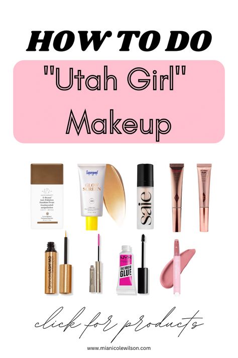 Utah girl makeup utah girl aesthetic Utah Mom Aesthetic, Utah Makeup, Makeup Routine Products, Utah Curls, Utah Hair, Utah Mom, Utah Girl, Mom Aesthetic, Makeup For Moms