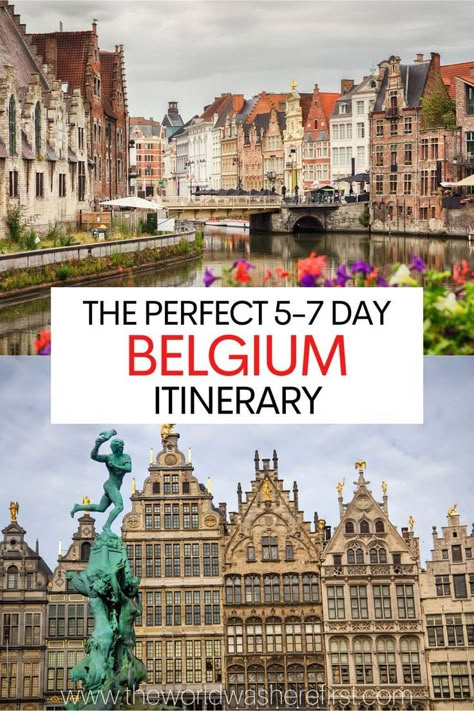 This Belgium itinerary is perfect for those looking to spend 5 to 7 days exploring this beautiful European country! Belgium Itinerary, Brussels Travel, Europe 2024, In Bruges, Bruges Belgium, Belgium Travel, Netherlands Travel, Voyage Europe, Europe Travel Guide