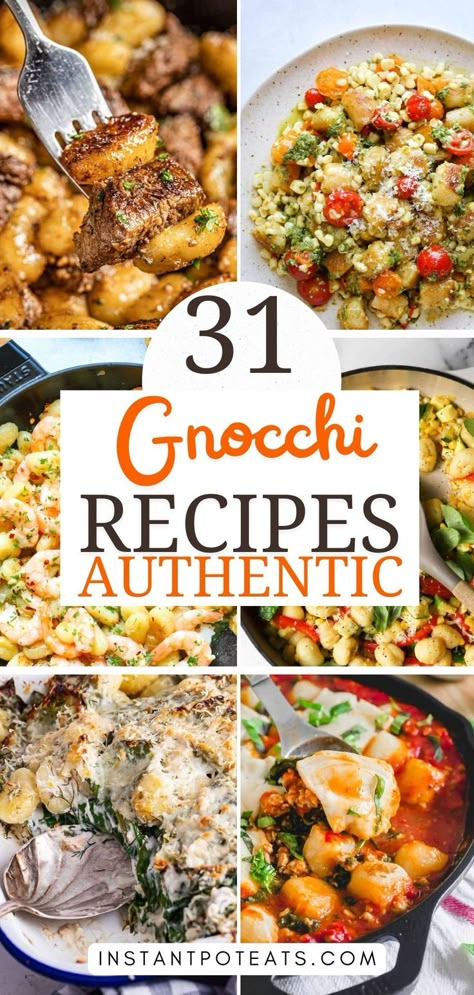 Indulge in cozy, comforting meals with these 31 Easy Gnocchi Recipes! From classic Italian flavors to unique twists, you’ll find everything you need to create hearty dishes that everyone will love. Perfect for fall dinners! Packaged Gnocchi Recipes, Gnocchi Meals Dinners, Gnocchi Hamburger Recipes, Fall Gnocchi Recipes, Easy Cozy Dinner Recipes, Ground Beef And Gnocchi Recipes, Gnocchi Dinner Recipes, Gnocchi Dinners, Recipes With Gnocchi