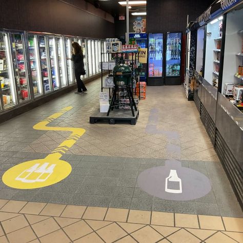 SpeedPro Winnipeg North has been busy upgrading all the interior signage at the Garden City Bottle Stop....floor graphics, wall signage and more!  #SpeedProWinnipegNorth #SpeedPro #interiorsignage #branding #floorsignage #wallsignage Floor Signage Design, Floor Wayfinding, Floor Signage, Museum Flooring, Pet Store Design, School Floor, Interior Signage, Pavement Design, Park Signage