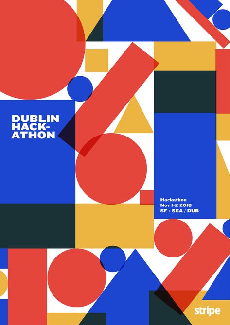 Mercedes Bazan on Behance Hackathon Poster, Christmas Advertising, Minimalist Graphic Design, Forums Design, Bauhaus Poster, Typography Layout, Simple Graphic, Party Poster, Event Poster