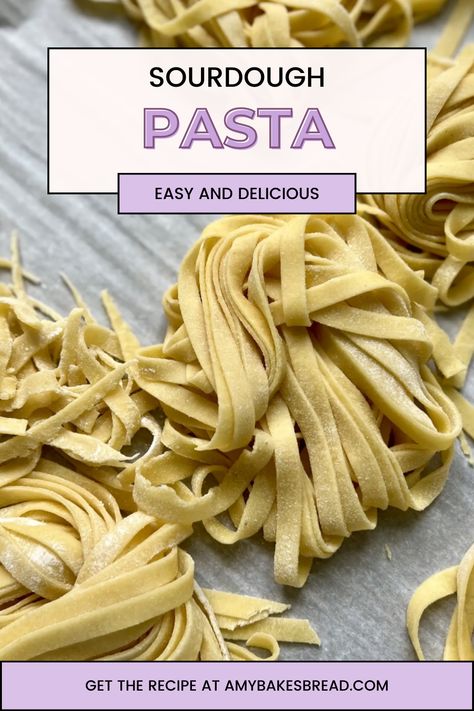 Sourdough Starter Pasta, Sour Dough Pasta, Sourdough Discard Pasta, Discard Pasta, Phillips Pasta Maker Recipes, Semolina Pasta Recipe, Phillips Pasta Maker, Sourdough Pasta Recipe, Sourdough Discard Sandwich Bread