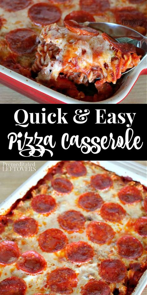 Pizza Caserole, Easy Pizza Casserole, Quick Casserole Recipes, Popular Casseroles, Pizza Casserole Recipe, Pizza Pasta Casserole, Quick Casseroles, Pizza Pasta Bake, Make A Pizza