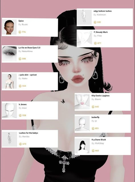 Imvu Imvu Cute Outfits, Imvu Heads And Skins, Imvu Grunge Outfits, Imvu Skins Ideas, Imvu Body Scales, Imvu Heads Names, Imvu Clothes Ideas, Imvu Face Ideas, Fit Imvu